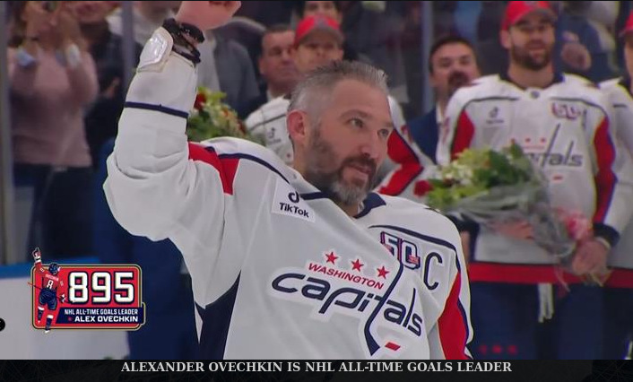 Ovechkin all time goal leader!